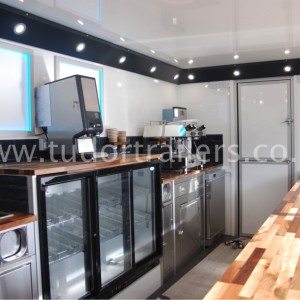 Coffee Catering Trailer with Wooden Worktops