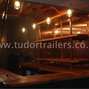 Inside of a copper walled Horse box  