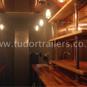 Inside of a copper walled Horse box  