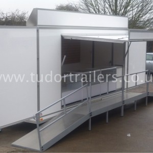 Hospitality Trailer with side boards and access ramp