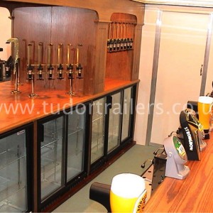 Interior of a licensed Bar on wheels, Pub Catering Trailer