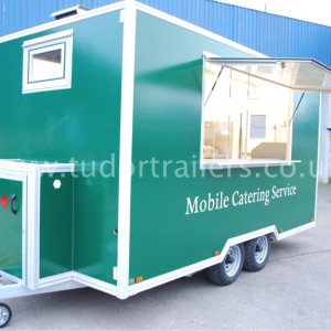 External of Food Trailer with Glass Front Shutter