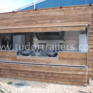 Chip Trailer with reclaimed Rugged Wood exterior