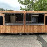 Custom Mobile Catering Trailer with Wooden Exterior
