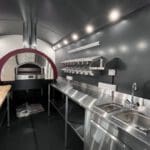 Mobile shepherds hut with pizza oven