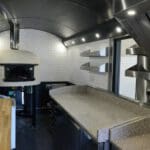 Mobile shepherds hut with pizza oven