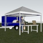 Compact catering trailer