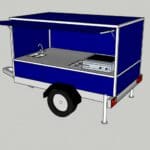 Compact catering trailer
